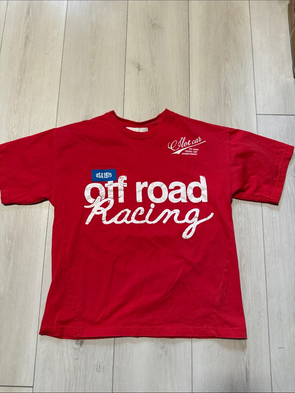 Kid’s Zara Off Road Racing Graphic Tee - Red size 11-12